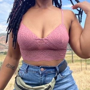 Lace Padded Pink Bralette